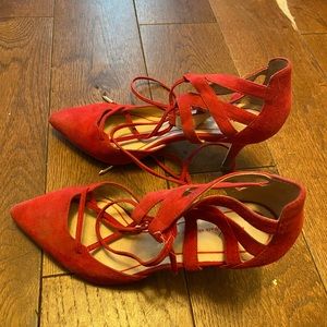 High heel women’s shoes red size US6.5-7